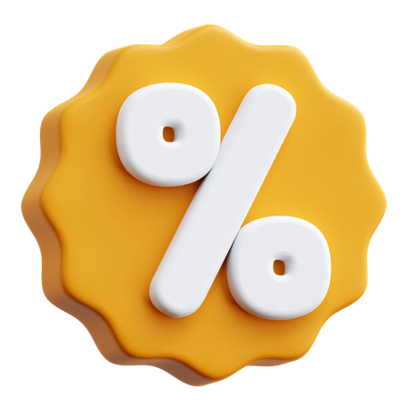 Discount Badge  3D Icon