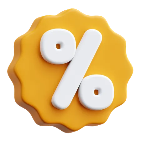 Discount Badge  3D Icon