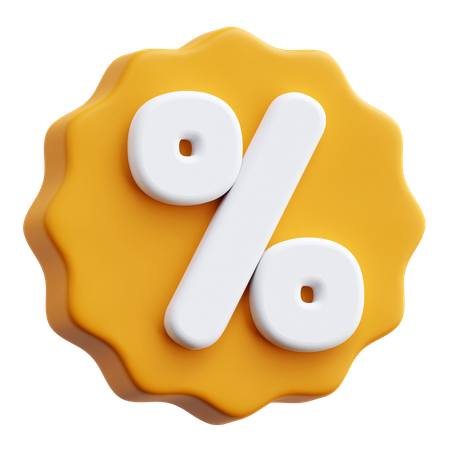 Discount Badge  3D Icon