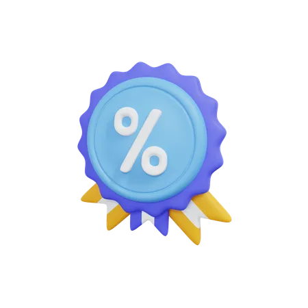 Discount Badge  3D Icon