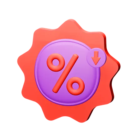 Discount Badge  3D Icon