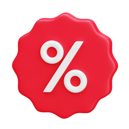 Discount Badge  3D Icon