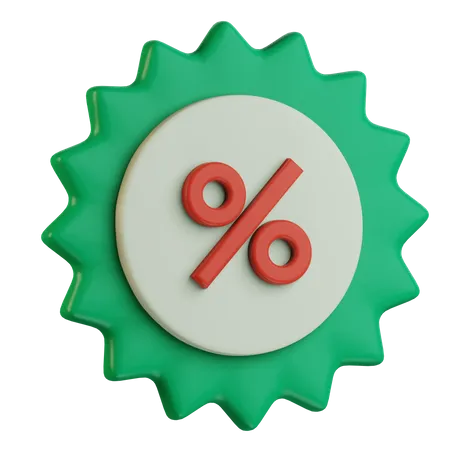 Discount Badge  3D Icon