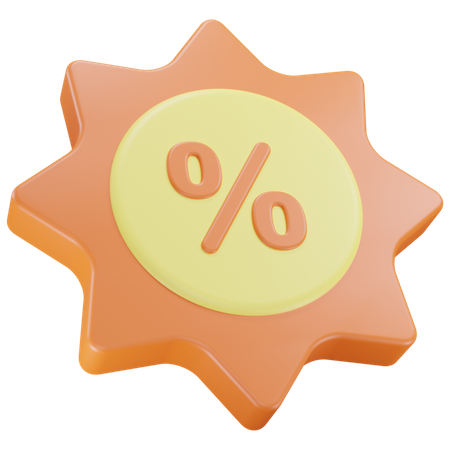 Discount Badge  3D Icon