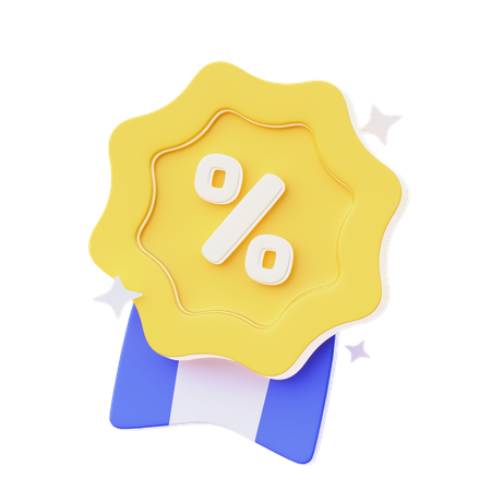 Discount Badge  3D Icon