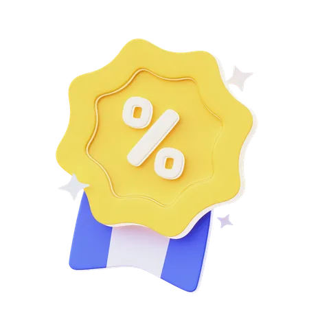 Discount Badge  3D Icon