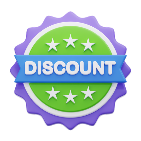 Discount Badge  3D Icon