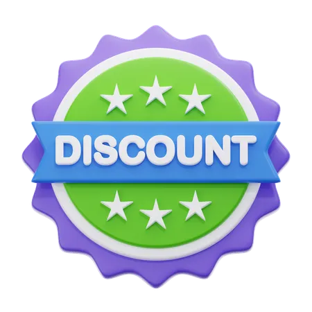 Discount Badge  3D Icon