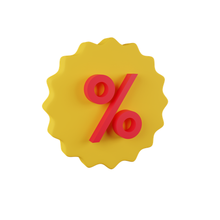 Discount Badge  3D Icon