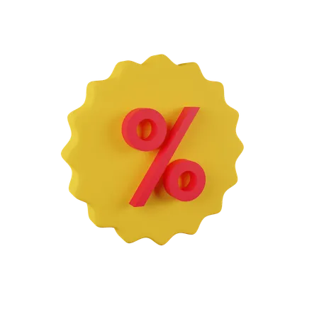 Discount Badge  3D Icon