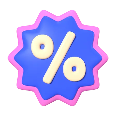 Discount Badge  3D Icon