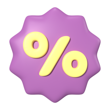 Discount Badge  3D Icon