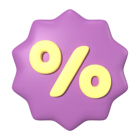 Discount Badge  3D Icon