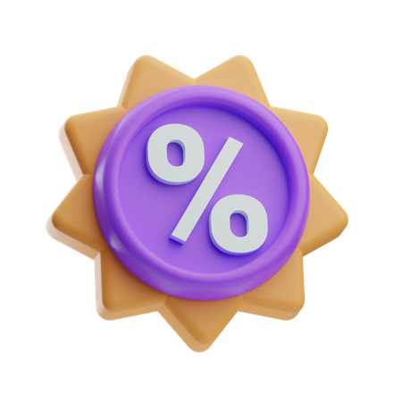 Discount Badge  3D Icon