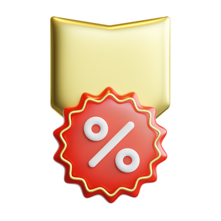 Discount Badge  3D Icon