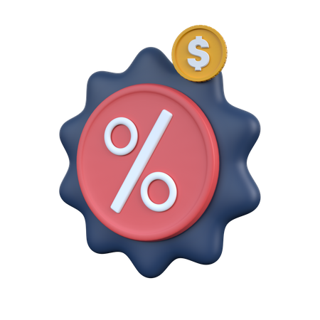 Discount Badge  3D Icon