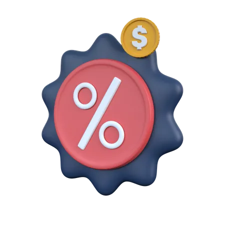 Discount Badge  3D Icon