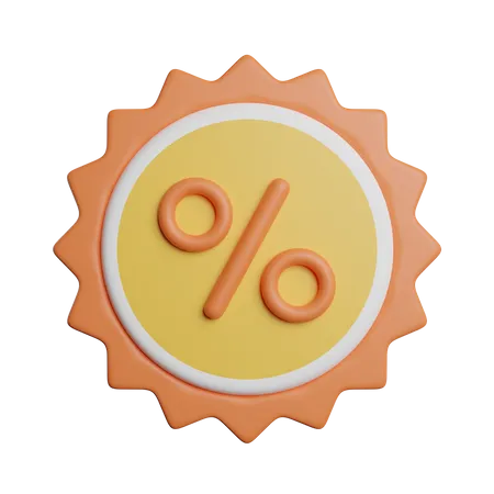 Discount Badge  3D Icon