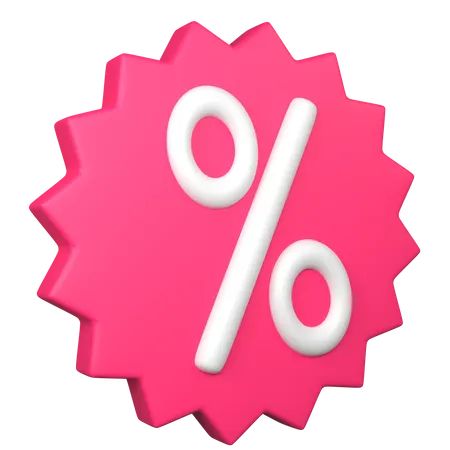 Discount Badge  3D Icon
