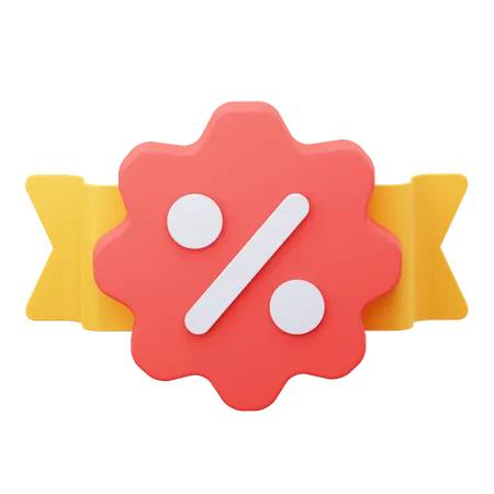 Discount Badge  3D Icon