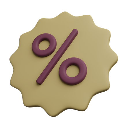 Discount Badge  3D Icon