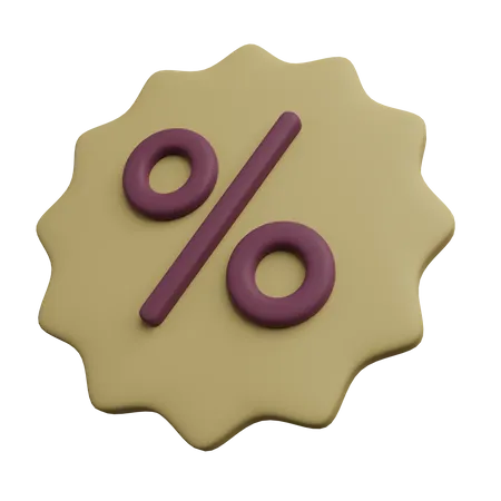 Discount Badge  3D Icon