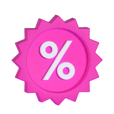 Discount Badge  3D Icon