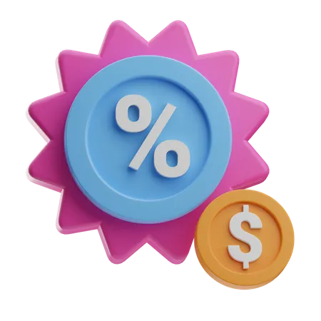 Discount Badge  3D Icon