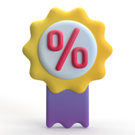 Discount Badge  3D Icon