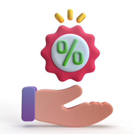 Discount Badge  3D Icon