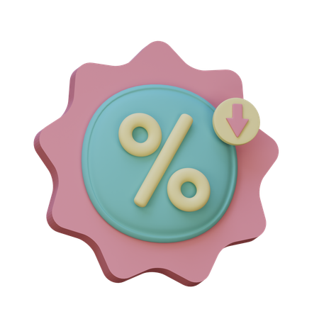 Discount Badge  3D Icon