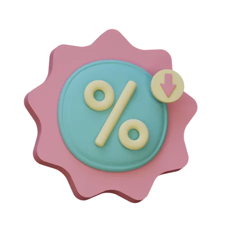 Discount Badge  3D Icon