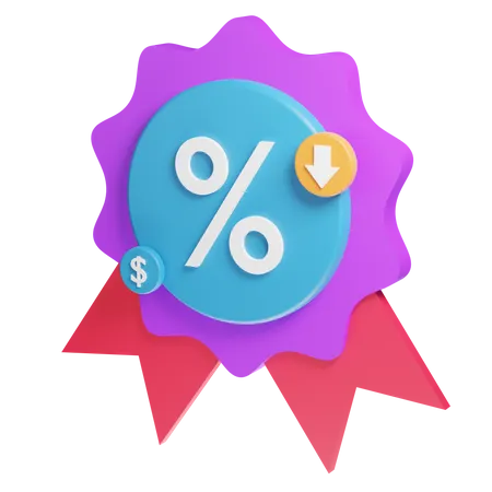 Discount Badge  3D Icon