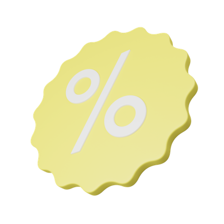 Discount Badge  3D Icon