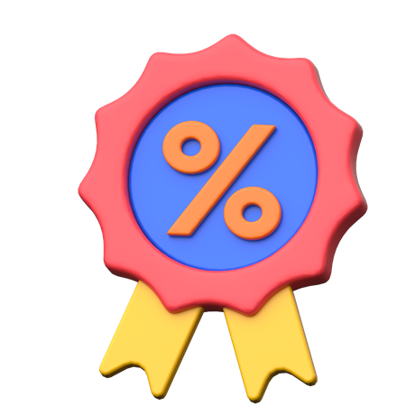 Discount Badge  3D Icon