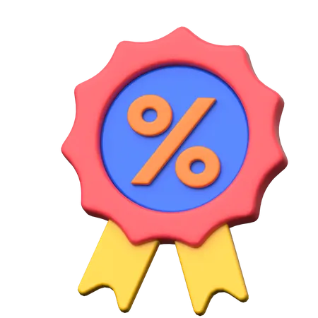 Discount Badge  3D Icon