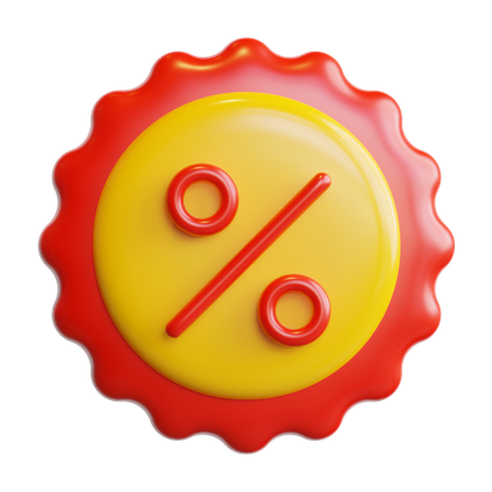 Discount Badge  3D Icon