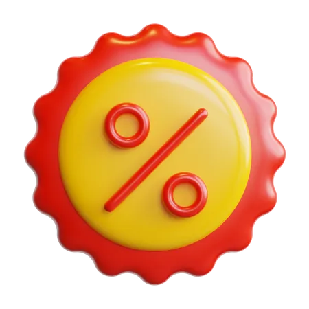 Discount Badge  3D Icon