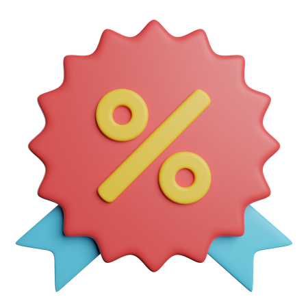 Discount Badge  3D Icon