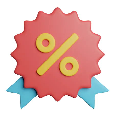 Discount Badge  3D Icon