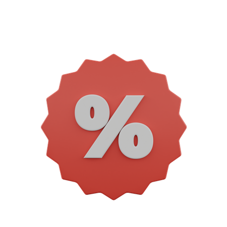 Discount Badge  3D Icon