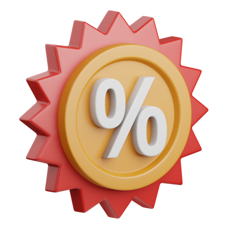 Discount Badge  3D Icon