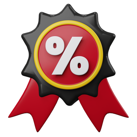 Discount Badge  3D Illustration