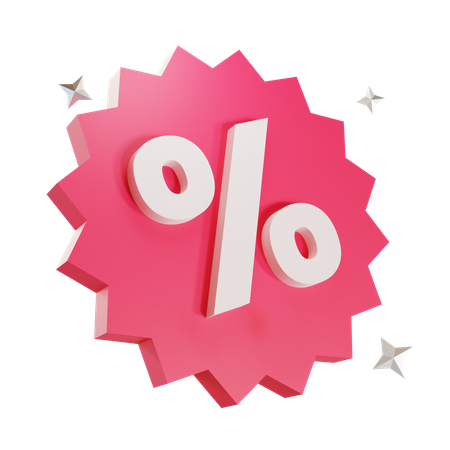 Discount Badge  3D Illustration