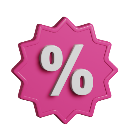 Discount Badge  3D Illustration