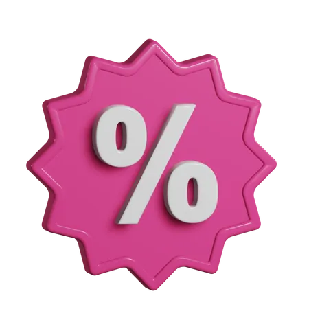 Discount Badge  3D Illustration