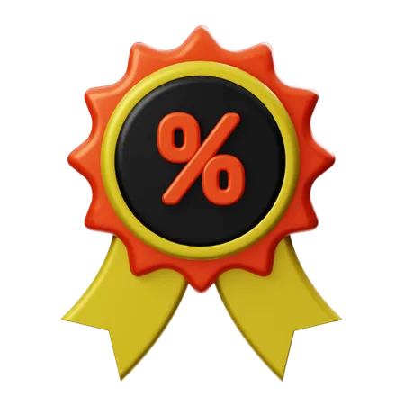 Discount Badge  3D Illustration