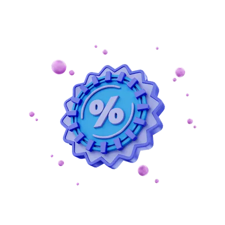 Discount Badge  3D Illustration