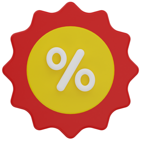 Discount Badge  3D Illustration