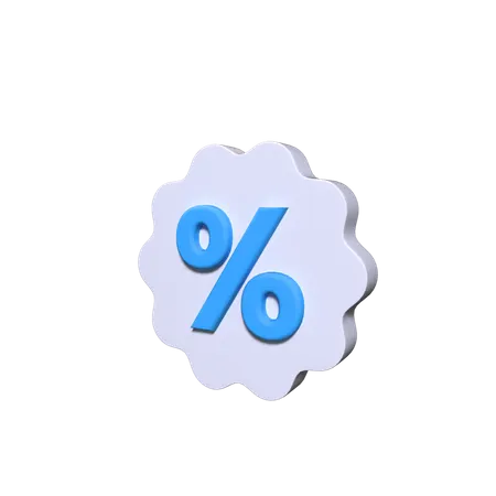 Discount Badge  3D Illustration
